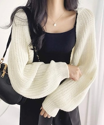 SHEIN | DAZY バットウイングスリーブ　リブニット　ダスターカーディガン(カーディガン/ボレロ)