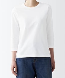 無印良品 | 無印良品　綿天竺編七分袖(Tシャツ/カットソー)