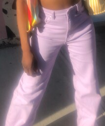 H&M DIVIDED | Wide Leg Twill Pants in Light Purple(デニムパンツ)