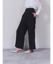 DOLLUPOOPS | 麻ライクツィードワイドパンツ(スラックス)