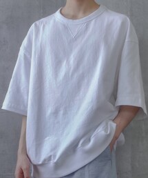 GU | スウェT(5分袖) WHITE Lサイズ(Tシャツ/カットソー)