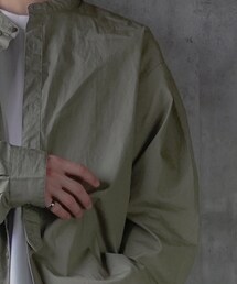 GU | オーバーサイズグランパシャツ(長袖) GREEN Lサイズ(シャツ/ブラウス)