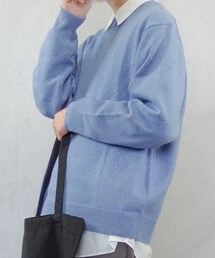 GU | ラムブレンドクルーネックセーター(長袖)(ニット/セーター)