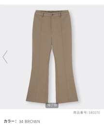 GU | カットソーカラーフレアスラックス／S(パンツ)