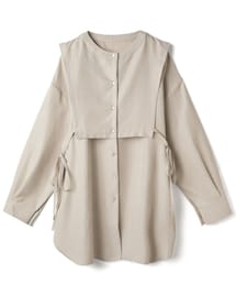 GRL | サイドリボンドッキングミジンコールチュニックシャツ[pp035]  ¥1,499（税込）(シャツ/ブラウス)