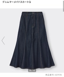 GU | navy ／ S(デニムスカート)