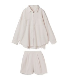 GRL | ガーゼワッシャールーズシャツXショートパンツセットアップ[fo1312](その他トップス)