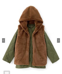 GRL | マルチwayフーディーファーベストxキルティングコートセット(ベスト)