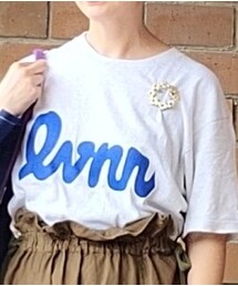 6JUMBOPINS | レバニラTシャツ②　杢グレー×ブルー(Tシャツ/カットソー)