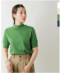 Odour | すスピンギザコットンハイネックショートスリーブプルオーバー(Tシャツ/カットソー)