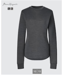 UNIQLO×mamekurogouchi | ヒートテックウールブレンドクルーネック(Tシャツ/カットソー)