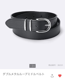 GU | ダブルメタルループミドルベルト 09BLACK(ベルト)