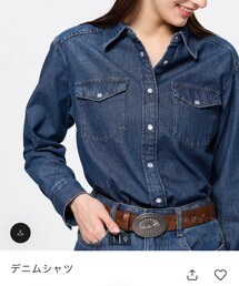 GU | デニムシャツ 67BLUE XLサイズ(シャツ/ブラウス)