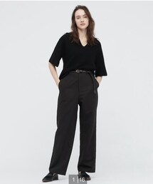 UNIQLO | リネンブレンドリラックスストレートパンツ(その他パンツ)