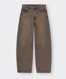 GU | GU バレルレッグジーンズ(デニムパンツ)