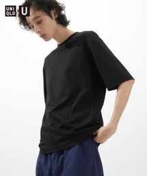 UNIQLO | エアリズムコットンオーバーサイズTシャツ（5分袖）(Tシャツ/カットソー)