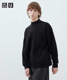 UNIQLO | ブラッシュドジャージーモックネックT(その他トップス)