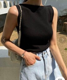 DHOLIC | Dholic ボートネックスリーブレストップス(タンクトップ)