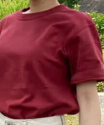 UNIQLO | 男女兼用 クルーネックT（半袖）カラー: 17 RED  サイズ:S(Tシャツ/カットソー)