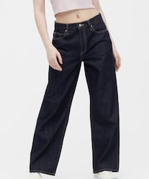 UNIQLO | バギージーンズ(丈標準)69NAVY(デニムパンツ)
