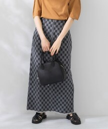 KBF | チェッカーパターンデニムスカート(スカート)