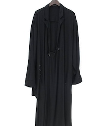 Yohji Yamamoto POUR HOMME | フロントオープンスローチコート(ギャバ)(その他アウター)