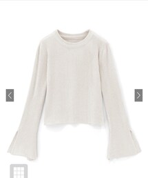 GRL | スリットフレアスリーブリブニットトップス[k9133c]  ¥1,099（税込）(ニット/セーター)