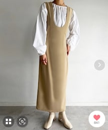 JUNOAH | Uネックジャンパースカート問い合わせ番号 71415597（ZOZO） frga060-001（店舗）(ワンピース)