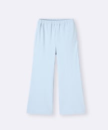 リブプルオンワイドフレアパンツ