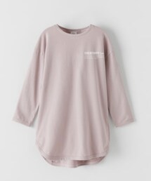 ZARA KIDS | テキストプリント入りロングTシャツ(トップス)