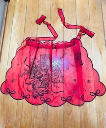 VINTAGE | rose patterned vintage apron(エプロン)