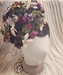 VINTAGE | 60s花とベリーのvintageピルボックスハット(帽子)