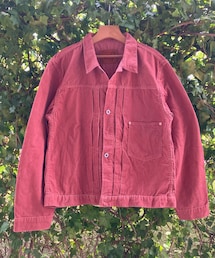 TCB jeans | S40s Cord Jacket（受注生産/Salmon Pink）46スプリットバック(デニムジャケット)