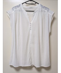 THE SHOP TK  | ノースリーブ楊柳レースブラウス(シャツ/ブラウス)