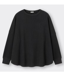 GU | ワッフルオーバーサイズポンチョ(Tシャツ/カットソー)