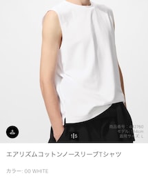 UNIQLO | エアリズムコットンノースリーブＴシャツ(Tシャツ/カットソー)