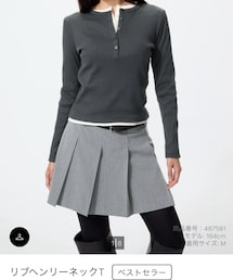 UNIQLO | リブヘンリーネックＴ(Tシャツ/カットソー)