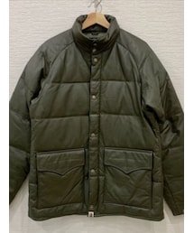 A BATHING APE | LEATHER CLASSIC DOWN JACKET M(ダウンジャケット/コート)