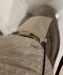 order made | 麻と相性のいい帆布のショルダーバッグ。オーダーメイドサイトで元々乗っていたサイズよりやや大きめを依頼。長財布もスマホも入るようにしてもらいました。あと財布を入れるために追加料金を払って上にボタン留めをつけてもらったので、これで財布を入れてても視界になくてもスリ牽制にはなるかなと。(ショルダーバッグ)