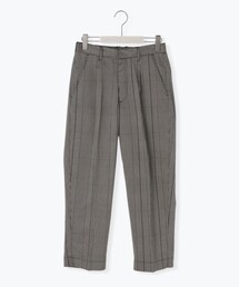 Melan Cleuge | ストレッチTRワイドストレートパンツ(ベージュ)(スラックス)