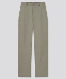UNIQLO | リネンブレンドリラックスストレートパンツ（丈長め72cm～74cm）セットアップ可能(その他パンツ)