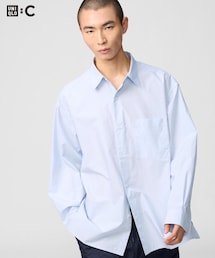 UNIQLO | ブロードオーバーサイズシャツ/ストライプ(シャツ/ブラウス)