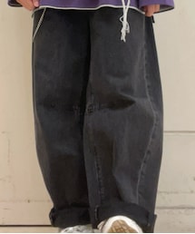 GU | バレルレッグジーンズ(デニムパンツ)