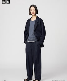 UNIQLO | コットンブレンドタックワイドパンツ(パンツ)