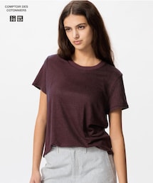 UNIQLO | リネンクルーネックT(Tシャツ/カットソー)