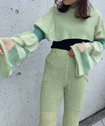 SMALL STYLE | ニットフレアトップス(トップス)