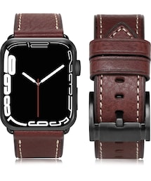 Apple Watch バンド | 49㎜ 本革ベルト　バーガンディ(ファッション雑貨)