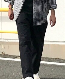 Steven Alan | ナイロン オックスフォード バギー テーパード |ネイビー |Sサイズ(スラックス)