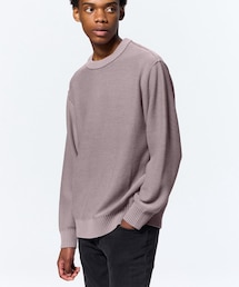 GU | ウォッシュドクルーネックセーター(ニット/セーター)