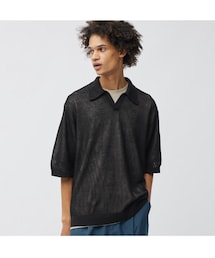 GU | ウォッシャブルニットスキッパーポロシャツ(ポロシャツ)